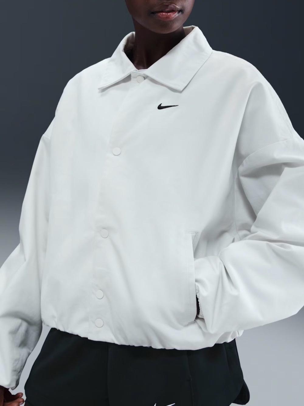 Nike White Coach Jacket Lightweight Coat NWT
